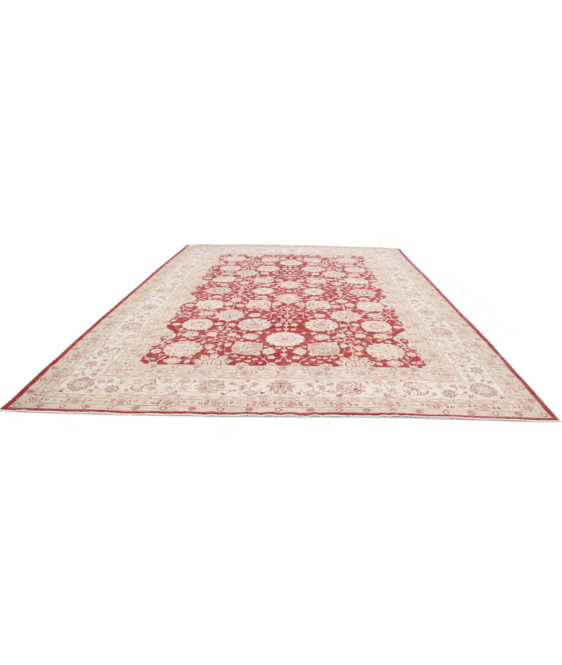 Ziegler 11'10'' X 15'9'' Hand-Knotted Wool Rug 11'10'' x 15'9'' (355 X 473) / Red / Ivory