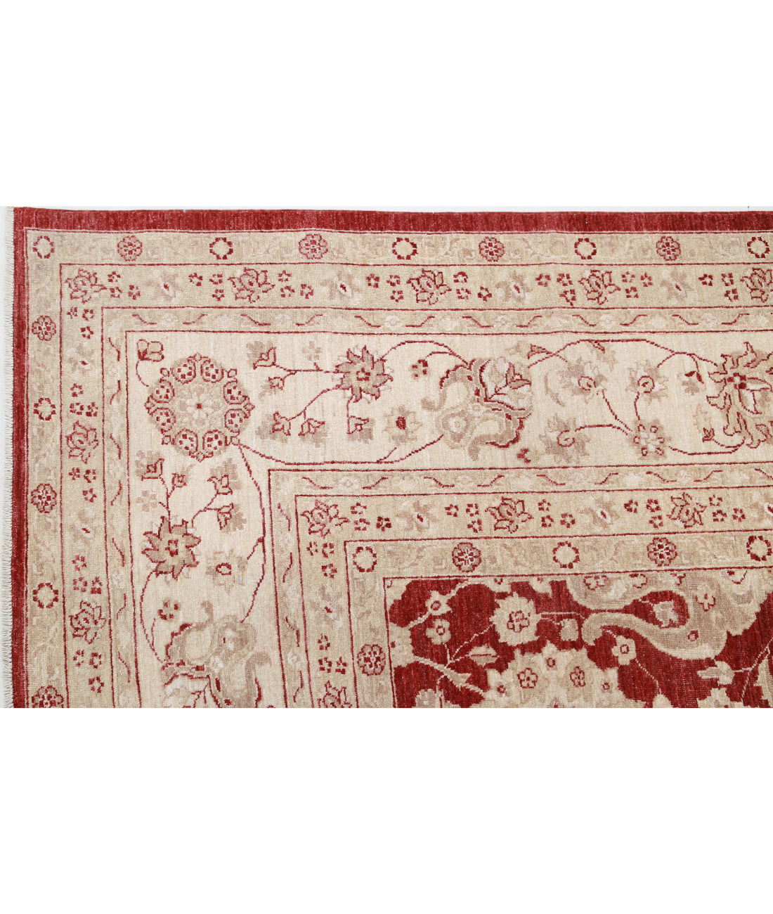 Ziegler 11'10'' X 15'9'' Hand-Knotted Wool Rug 11'10'' x 15'9'' (355 X 473) / Red / Ivory