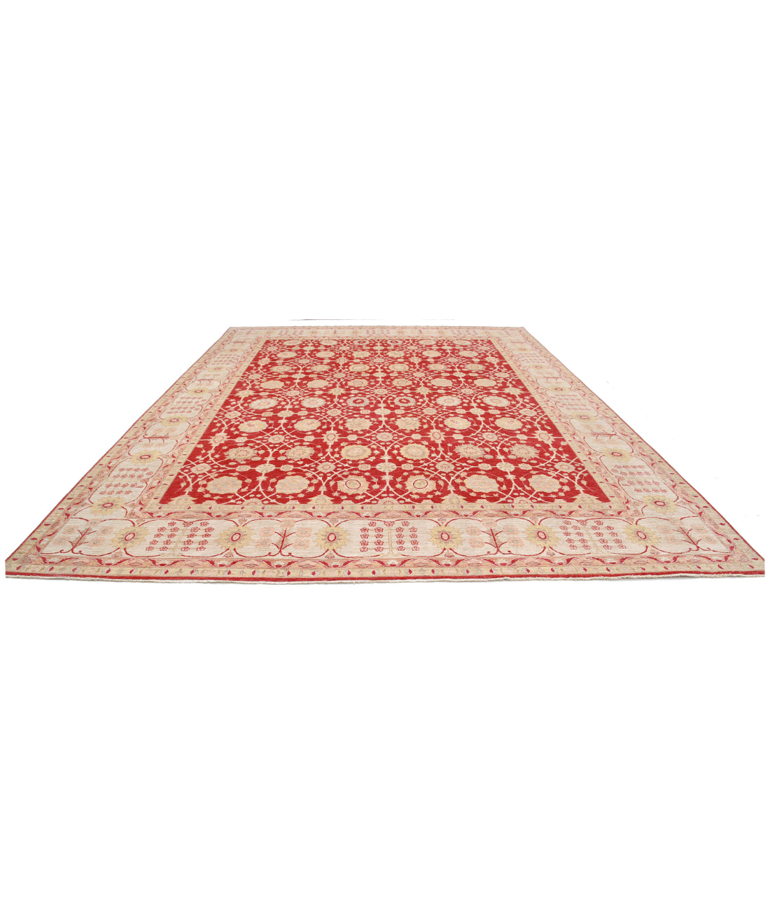 Ziegler 12'9'' X 17'0'' Hand-Knotted Wool Rug 12'9'' x 17'0'' (383 X 510) / Red / Teal