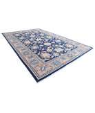 Ziegler 10'9'' X 16'7'' Hand-Knotted Wool Rug 10'9'' x 16'7'' (323 X 498) / Blue / Rust