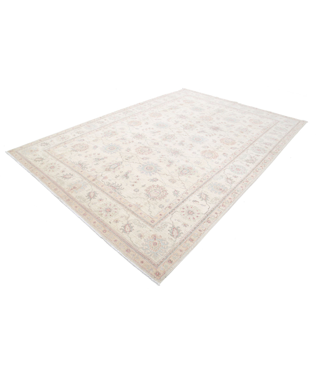 Ziegler 7'11'' X 11'7'' Hand-Knotted Wool Rug 7'11'' x 11'7'' (238 X 348) / Ivory / Blue