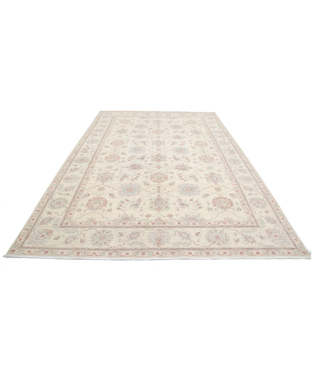 Ziegler 7'11'' X 11'7'' Hand-Knotted Wool Rug 7'11'' x 11'7'' (238 X 348) / Ivory / Blue