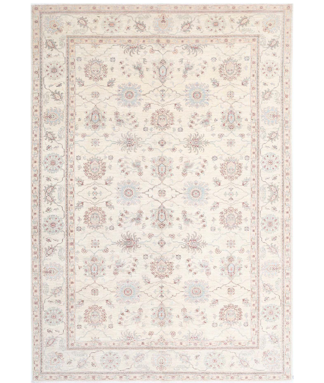 Ziegler 7'11'' X 11'7'' Hand-Knotted Wool Rug 7'11'' x 11'7'' (238 X 348) / Ivory / Blue