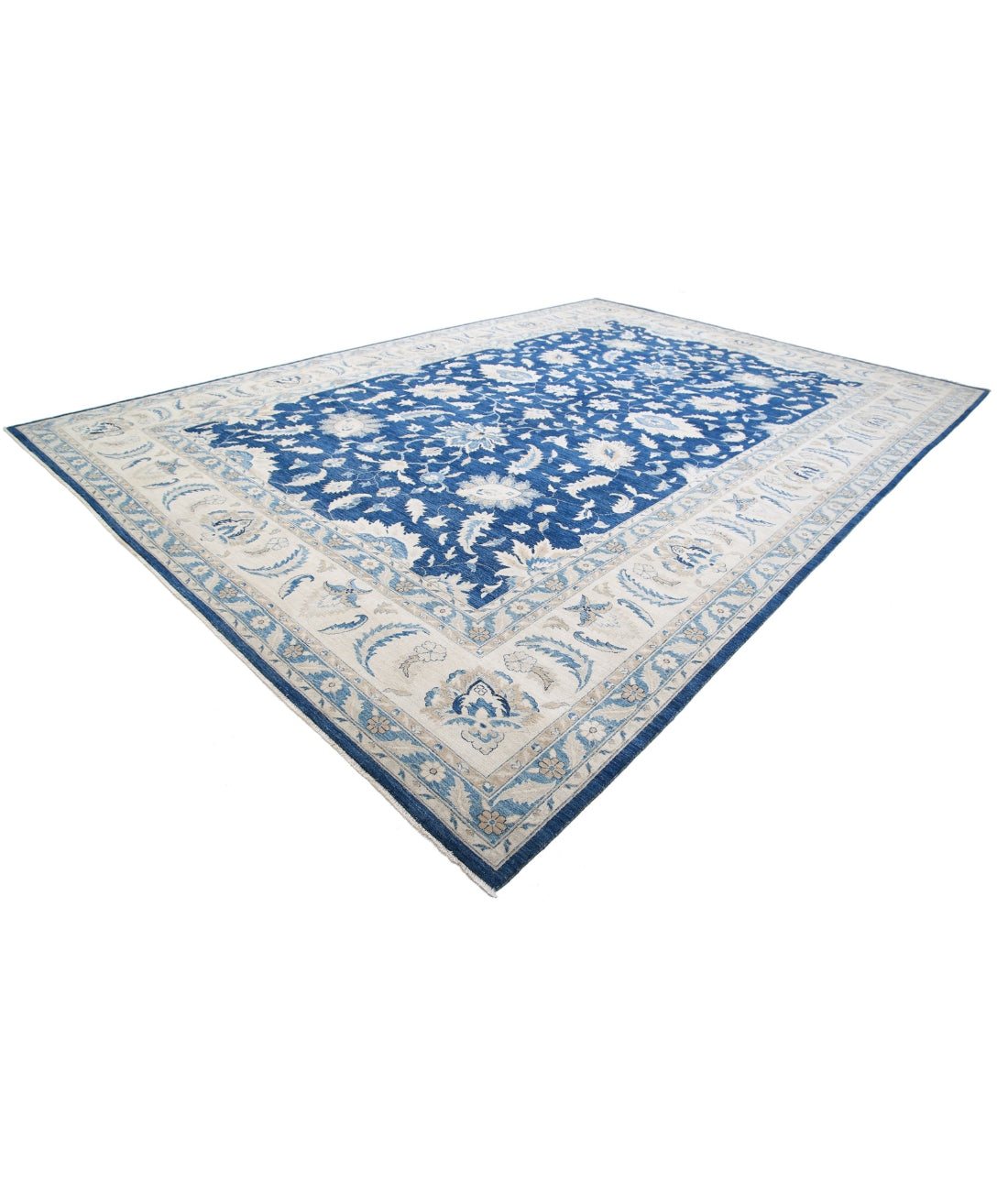 Ziegler 12'11'' X 19'0'' Hand-Knotted Wool Rug 12'11'' x 19'0'' (388 X 570) / Blue / Gold