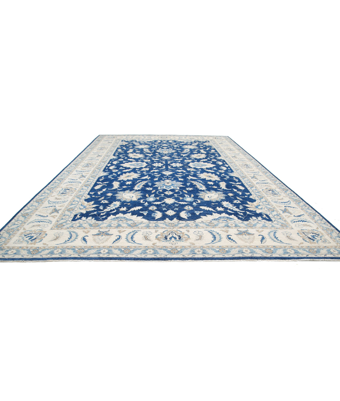 Ziegler 12'11'' X 19'0'' Hand-Knotted Wool Rug 12'11'' x 19'0'' (388 X 570) / Blue / Gold