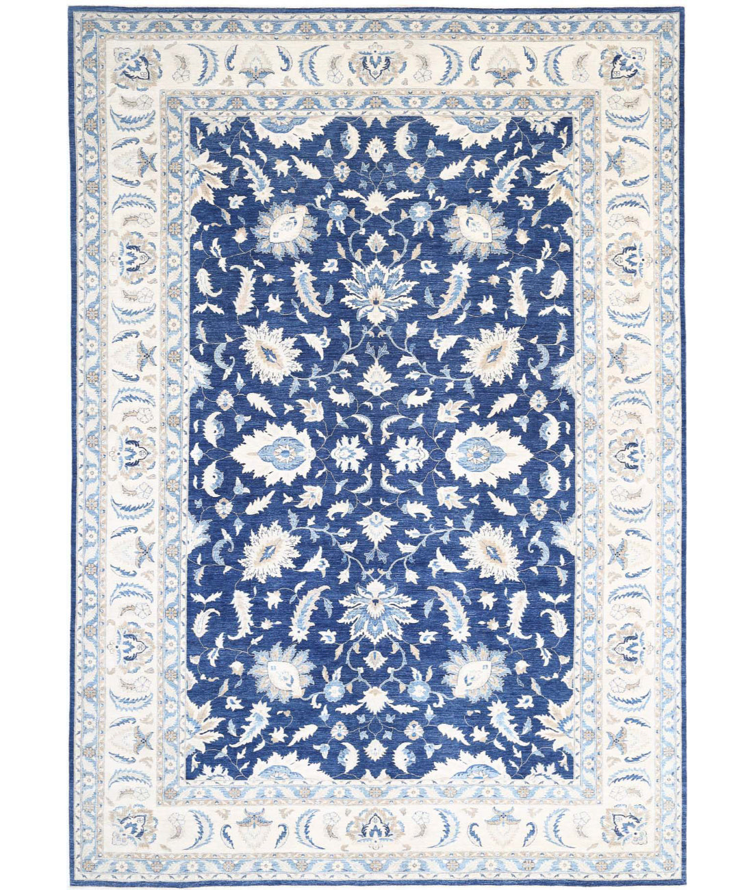 Ziegler 12'11'' X 19'0'' Hand-Knotted Wool Rug 12'11'' x 19'0'' (388 X 570) / Blue / Gold