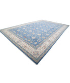 Ziegler 13'2'' X 20'9'' Hand-Knotted Wool Rug 13'2'' x 20'9'' (395 X 623) / Blue / Ivory