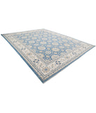 Ziegler 13'3'' X 16'9'' Hand-Knotted Wool Rug 13'3'' x 16'9'' (398 X 503) / Blue / Ivory