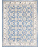 Ziegler 13'3'' X 16'9'' Hand-Knotted Wool Rug 13'3'' x 16'9'' (398 X 503) / Blue / Ivory