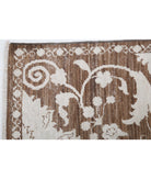 Ziegler 2'5'' X 7'10'' Hand-Knotted Wool Rug 2'5'' x 7'10'' (73 X 235) / Brown / Ivory