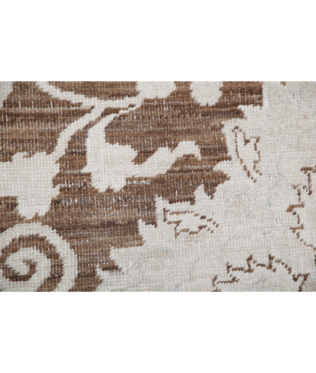 Ziegler 2'5'' X 7'10'' Hand-Knotted Wool Rug 2'5'' x 7'10'' (73 X 235) / Brown / Ivory