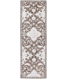 Ziegler 2'5'' X 7'10'' Hand-Knotted Wool Rug 2'5'' x 7'10'' (73 X 235) / Brown / Ivory