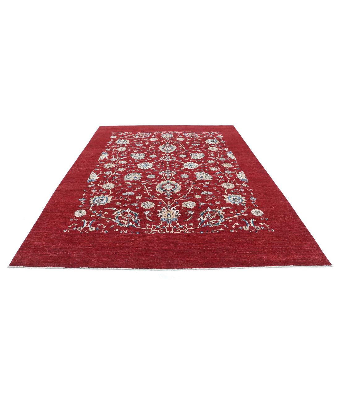 Ziegler 7'11'' X 10'2'' Hand-Knotted Wool Rug 7'11'' x 10'2'' (238 X 305) / Red / Ivory