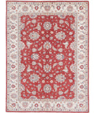 Ziegler 5'0'' X 6'9'' Hand-Knotted Wool Rug 5'0'' x 6'9'' (150 X 203) / Red / Ivory