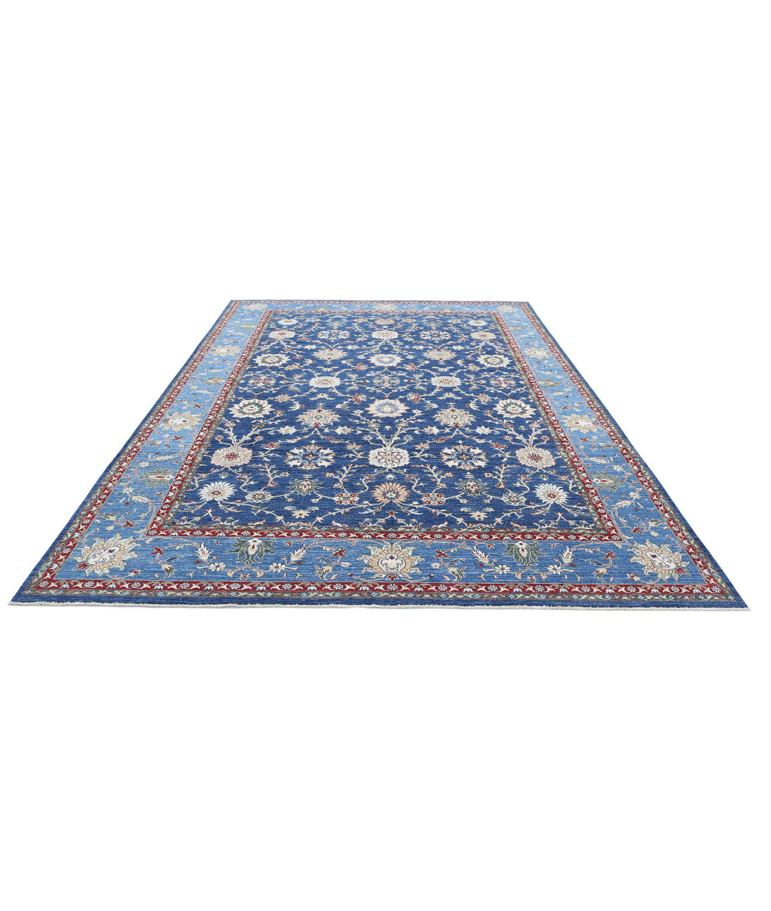 Ziegler 8'0'' X 11'8'' Hand-Knotted Wool Rug 8'0'' x 11'8'' (240 X 350) / Blue / N/A