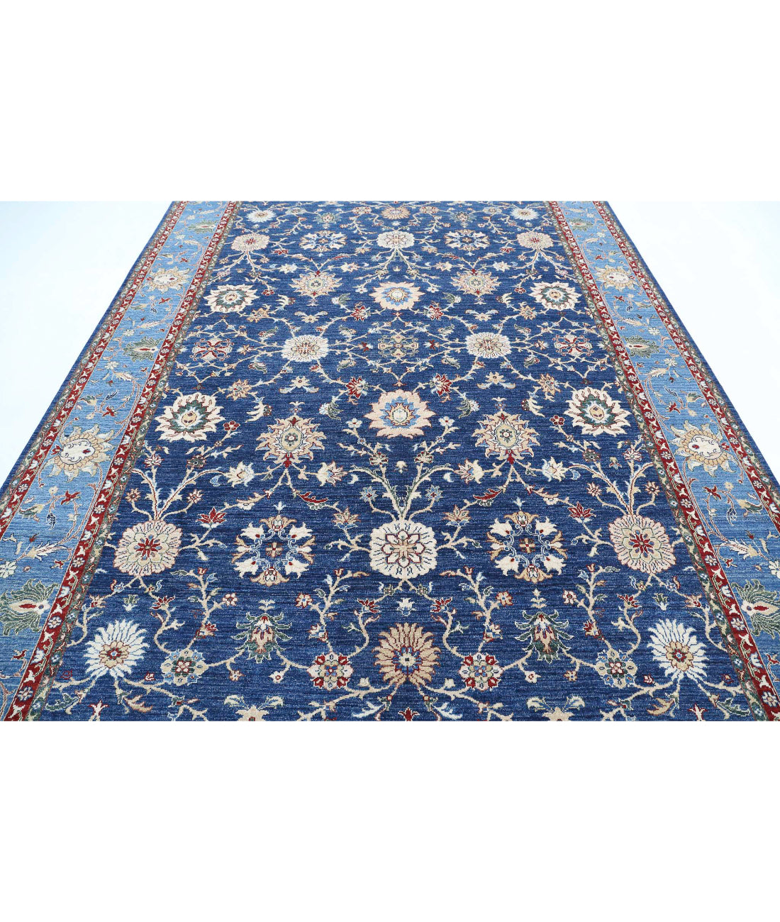 Ziegler 8'0'' X 11'8'' Hand-Knotted Wool Rug 8'0'' x 11'8'' (240 X 350) / Blue / N/A