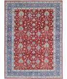 Ziegler 9'9'' X 13'2'' Hand-Knotted Wool Rug 9'9'' x 13'2'' (293 X 395) / Red / Blue