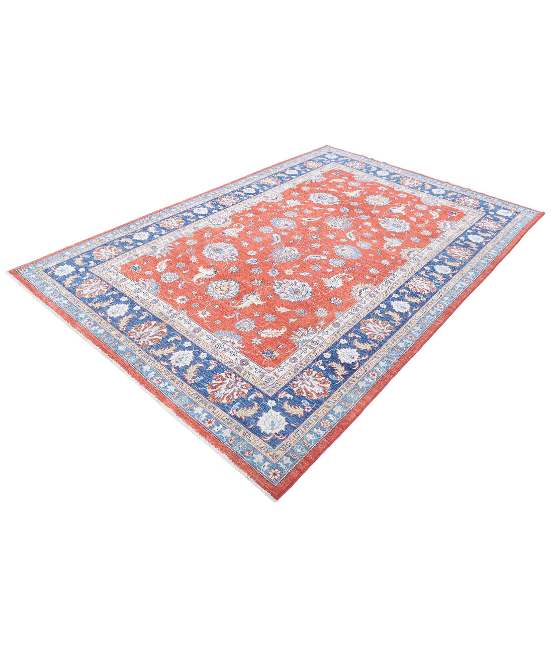 Ziegler 6'4'' X 9'5'' Hand-Knotted Wool Rug 6'4'' x 9'5'' (190 X 283) / Red / Blue