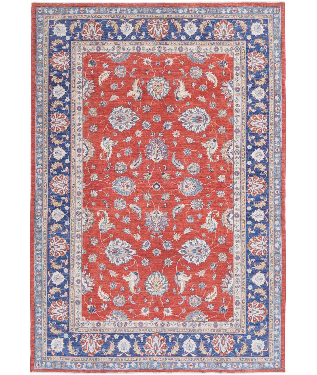 Ziegler 6'4'' X 9'5'' Hand-Knotted Wool Rug 6'4'' x 9'5'' (190 X 283) / Red / Blue