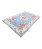 Ziegler 6'4'' X 9'9'' Hand-Knotted Wool Rug 6'4'' x 9'9'' (190 X 293) / Blue / Ivory