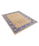 Ziegler 5'0'' X 6'2'' Hand-Knotted Wool Rug 5'0'' x 6'2'' (150 X 185) / Gold / Blue