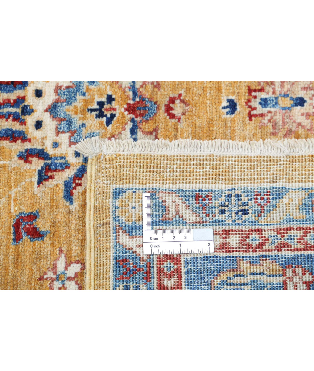 Ziegler 5'0'' X 6'2'' Hand-Knotted Wool Rug 5'0'' x 6'2'' (150 X 185) / Gold / Blue