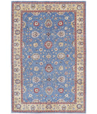 Ziegler 6'7'' X 10'2'' Hand-Knotted Wool Rug 6'7'' x 10'2'' (198 X 305) / Blue / Gold