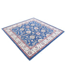 Ziegler 6'7'' X 6'7'' Hand-Knotted Wool Rug 6'7'' x 6'7'' (198 X 198) / Blue / Ivory