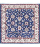 Ziegler 6'7'' X 6'7'' Hand-Knotted Wool Rug 6'7'' x 6'7'' (198 X 198) / Blue / Ivory