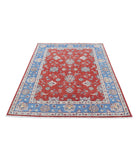 Ziegler 4'10'' X 6'5'' Hand-Knotted Wool Rug 4'10'' x 6'5'' (145 X 193) / Red / Blue