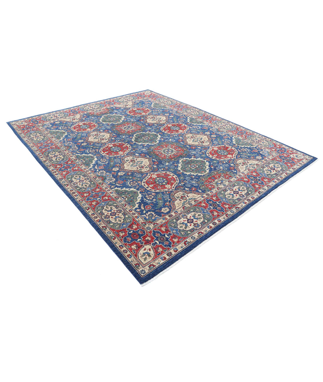 Ziegler 8'1'' X 10'0'' Hand-Knotted Wool Rug 8'1'' x 10'0'' (243 X 300) / Blue / Red