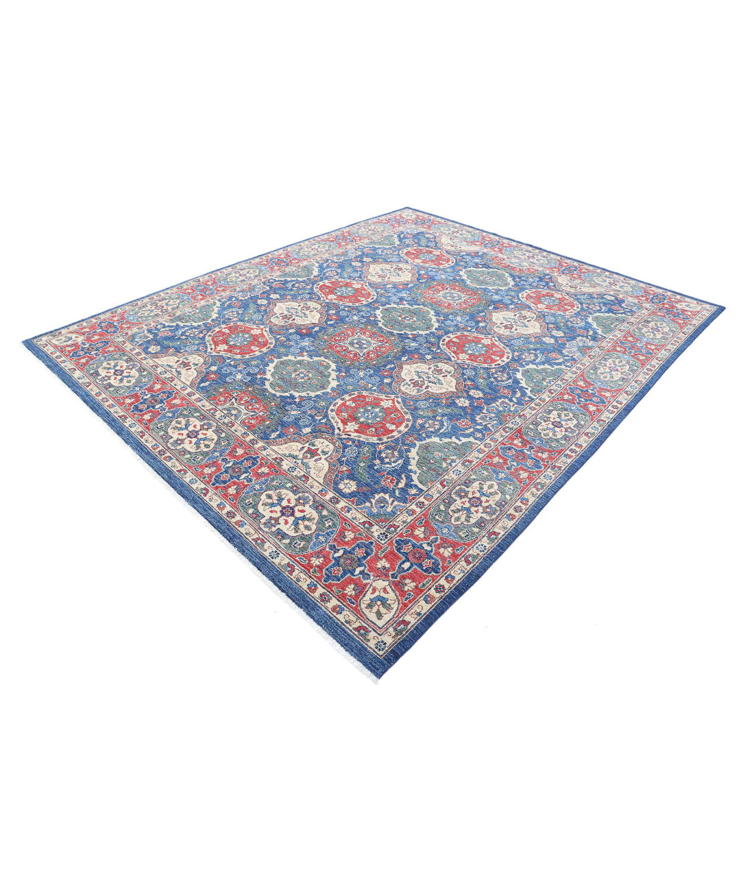 Ziegler 8'1'' X 10'0'' Hand-Knotted Wool Rug 8'1'' x 10'0'' (243 X 300) / Blue / Red