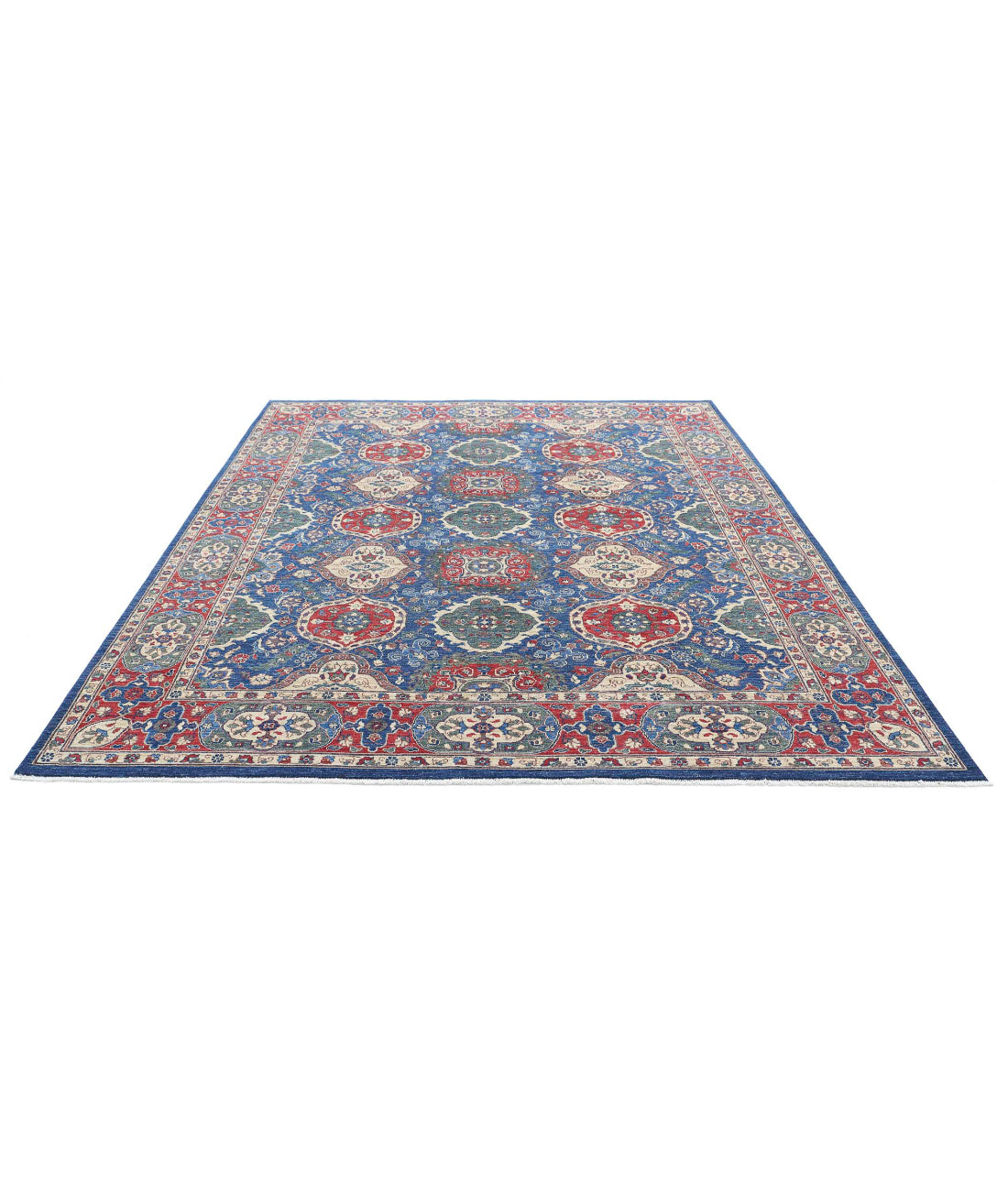 Ziegler 8'1'' X 10'0'' Hand-Knotted Wool Rug 8'1'' x 10'0'' (243 X 300) / Blue / Red