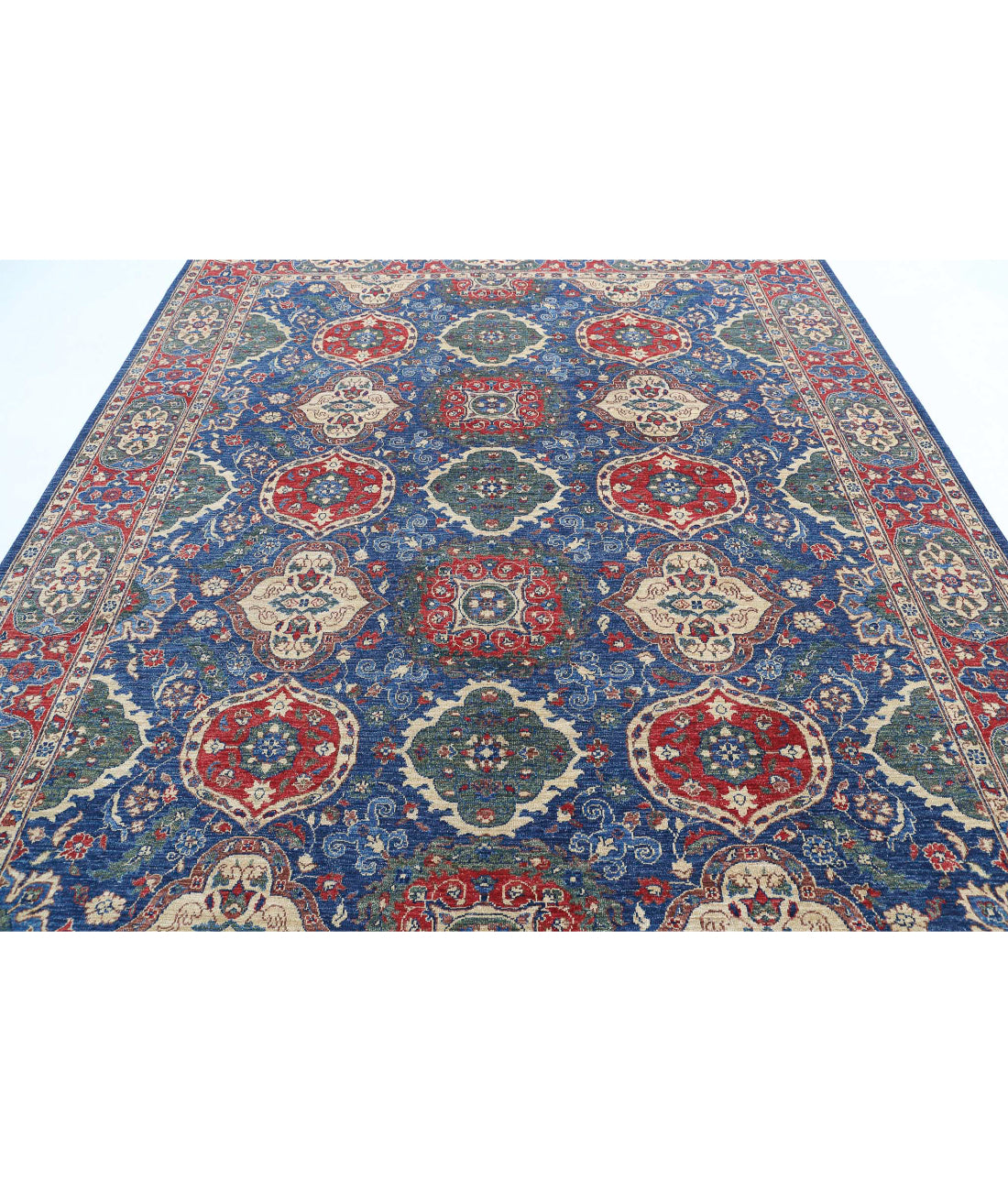 Ziegler 8'1'' X 10'0'' Hand-Knotted Wool Rug 8'1'' x 10'0'' (243 X 300) / Blue / Red