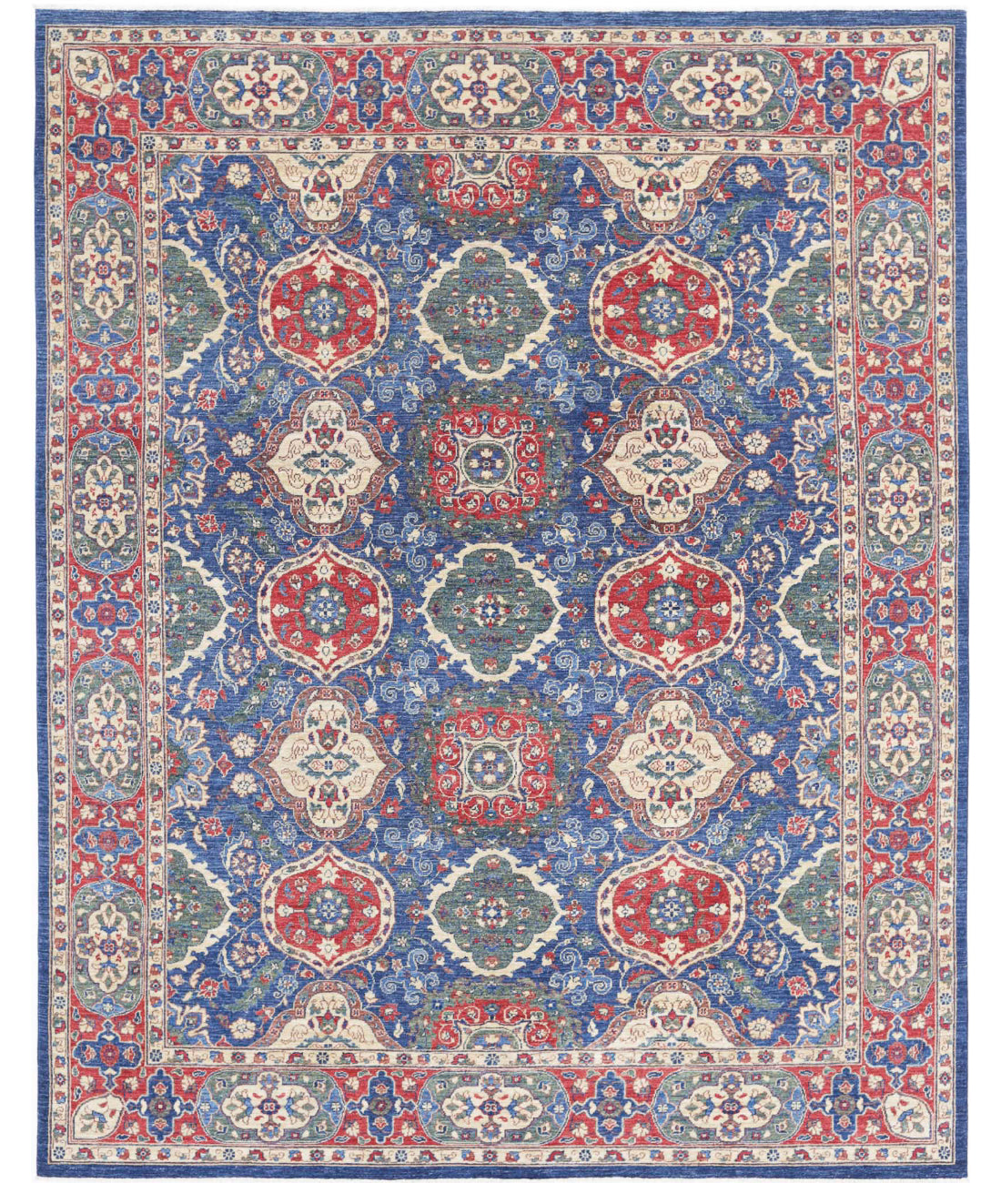 Ziegler 8'1'' X 10'0'' Hand-Knotted Wool Rug 8'1'' x 10'0'' (243 X 300) / Blue / Red