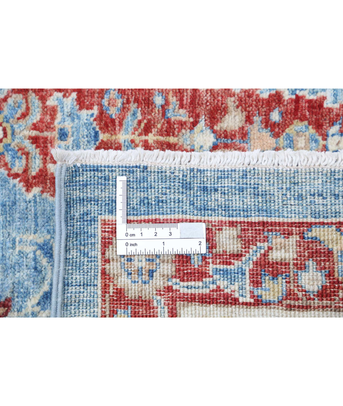 Ziegler 8'0'' X 9'11'' Hand-Knotted Wool Rug 8'0'' x 9'11'' (240 X 298) / Blue / Ivory