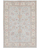 Ziegler 5'7'' X 7'9'' Hand-Knotted Wool Rug 5'7'' x 7'9'' (168 X 233) / Blue / Ivory