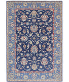 Ziegler 5'6'' X 8'0'' Hand-Knotted Wool Rug 5'6'' x 8'0'' (165 X 240) / Blue / Red