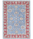 Ziegler 5'7'' X 7'9'' Hand-Knotted Wool Rug 5'7'' x 7'9'' (168 X 233) / Blue / Red