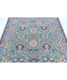 Ziegler 6'4'' X 6'3'' Hand-Knotted Wool Rug 6'4'' x 6'3'' (190 X 188) / Green / Blue