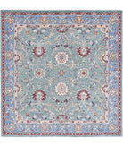 Ziegler 6'4'' X 6'3'' Hand-Knotted Wool Rug 6'4'' x 6'3'' (190 X 188) / Green / Blue