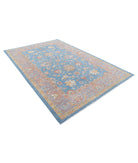 Ziegler 6'7'' X 10'1'' Hand-Knotted Wool Rug 6'7'' x 10'1'' (198 X 303) / Blue / Grey