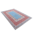 Ziegler 5'8'' X 8'3'' Hand-Knotted Wool Rug 5'8'' x 8'3'' (170 X 248) / Blue / Red