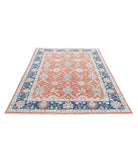 Ziegler 5'6'' X 8'0'' Hand-Knotted Wool Rug 5'6'' x 8'0'' (165 X 240) / Peach / Blue