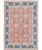 Ziegler 5'6'' X 8'0'' Hand-Knotted Wool Rug 5'6'' x 8'0'' (165 X 240) / Peach / Blue