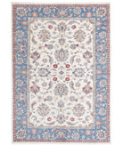 Ziegler 5'6'' X 7'10'' Hand-Knotted Wool Rug 5'6'' x 7'10'' (165 X 235) / Ivory / Blue