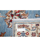 Ziegler 2'8'' X 9'9'' Hand-Knotted Wool Rug 2'8'' x 9'9'' (80 X 293) / Blue / Ivory