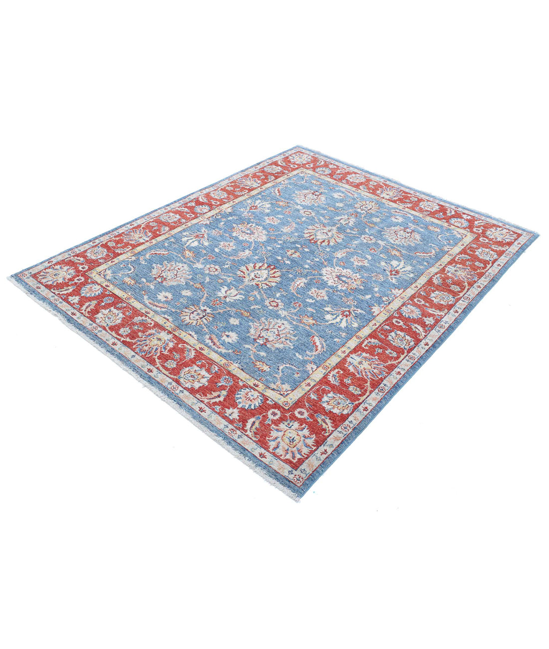 Ziegler 5'1'' X 6'5'' Hand-Knotted Wool Rug 5'1'' x 6'5'' (153 X 193) / Blue / Red