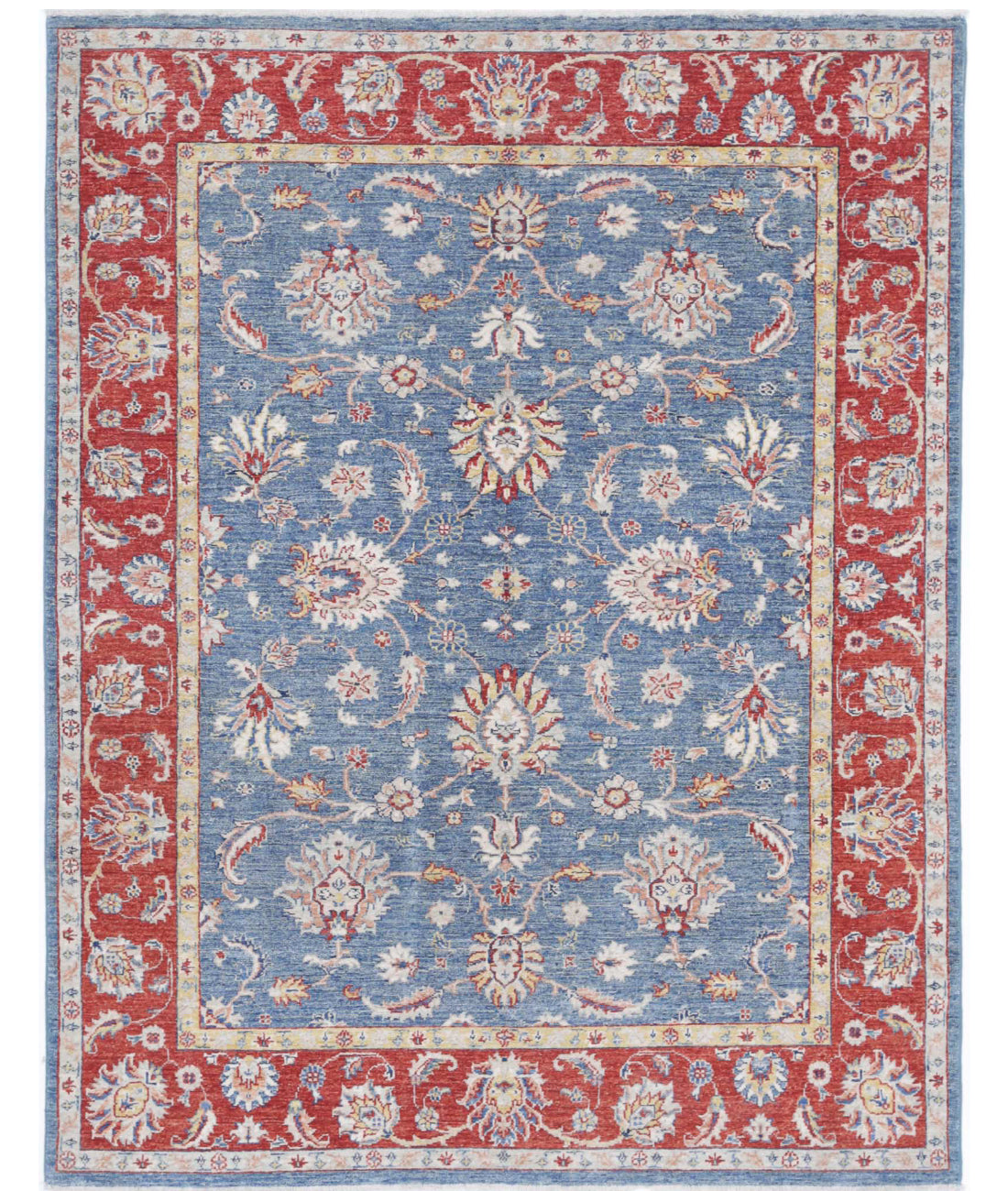 Ziegler 5'1'' X 6'5'' Hand-Knotted Wool Rug 5'1'' x 6'5'' (153 X 193) / Blue / Red