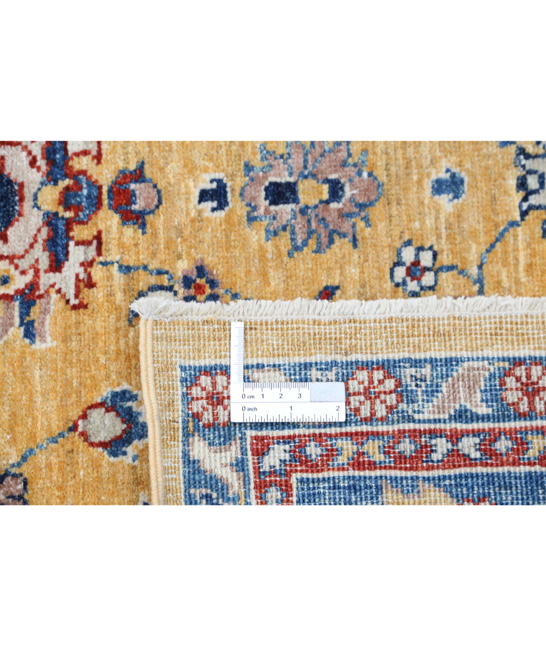 Ziegler 4'11'' X 6'10'' Hand-Knotted Wool Rug 4'11'' x 6'10'' (148 X 205) / Gold / Blue